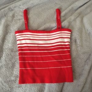 Red crop top